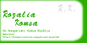 rozalia komsa business card